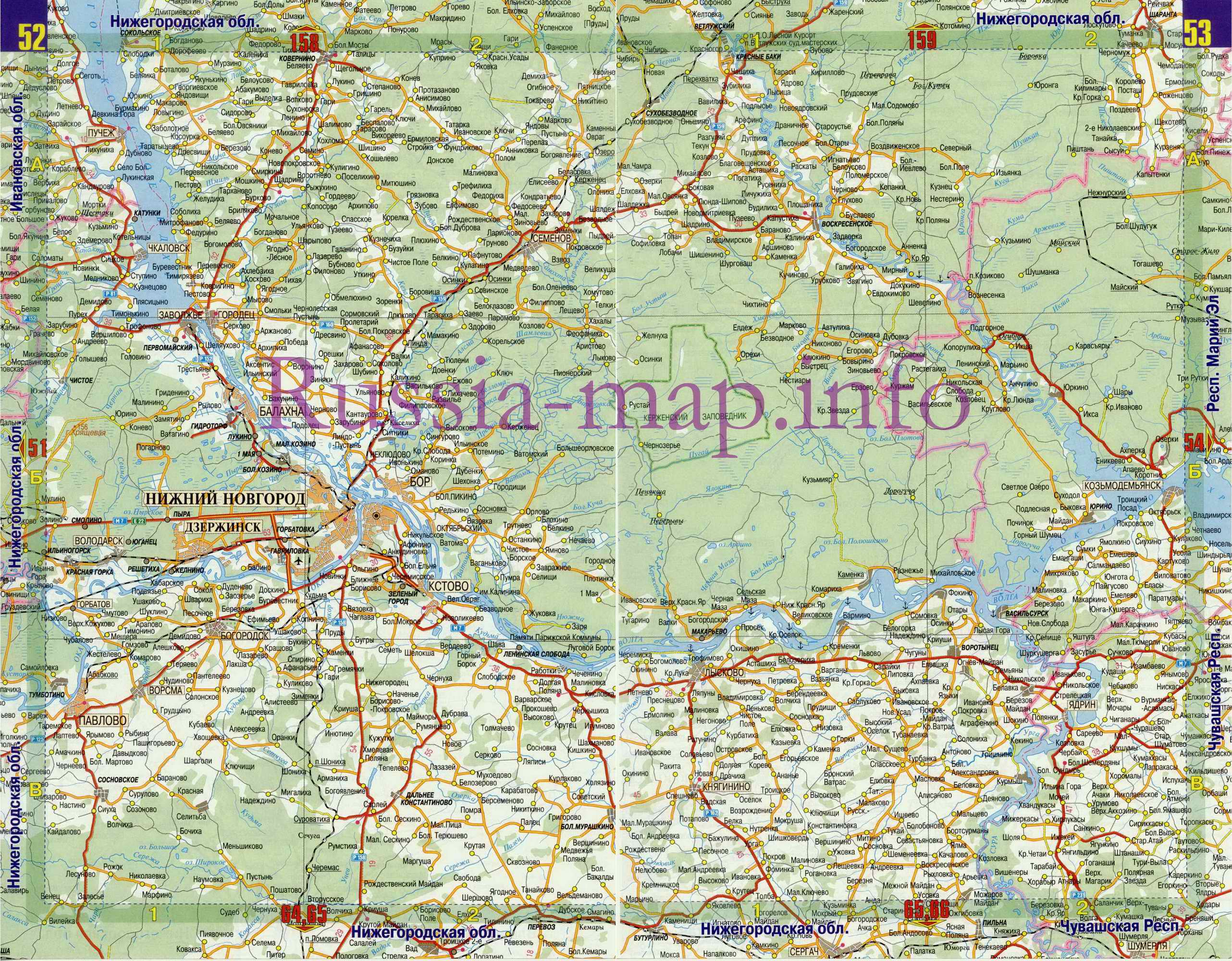 Карты Автомобильных Дорог Нижегородской Области