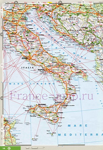 Карта Средиземного моря. Подробная карта побережья Средиземного моря
